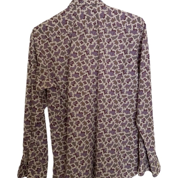 Etro Italy Men’s Purple Paisley Dress Shirt Size Small 37 - Picture 2 of 4